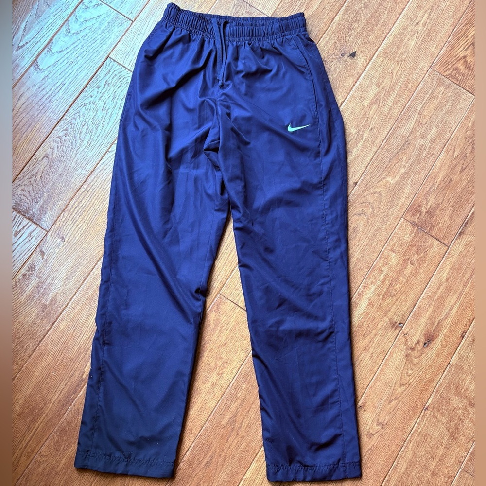 Nike Men’s Track Pants Navy Size Small Elastic Waist Lined Mesh